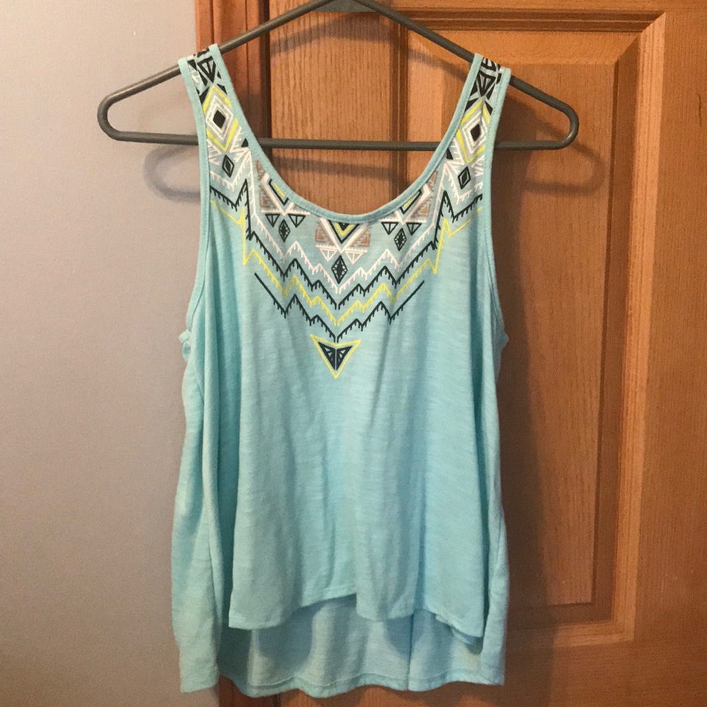 Light blue loose tank top size small